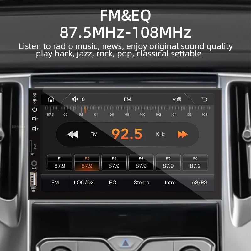 Carplay Car Radio 1 Din Android Auto Multimedia Player HD 7‘’ Touch Screen FM AUX Input Bluetooth MirrorLink Universal Autoradio